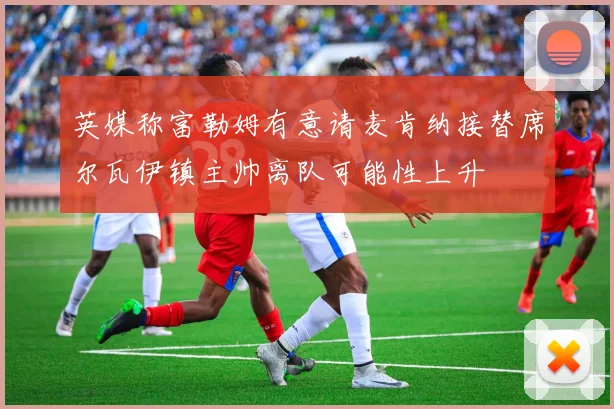 英媒称富勒姆有意请麦肯纳接替席尔瓦伊镇主帅离队可能性上升